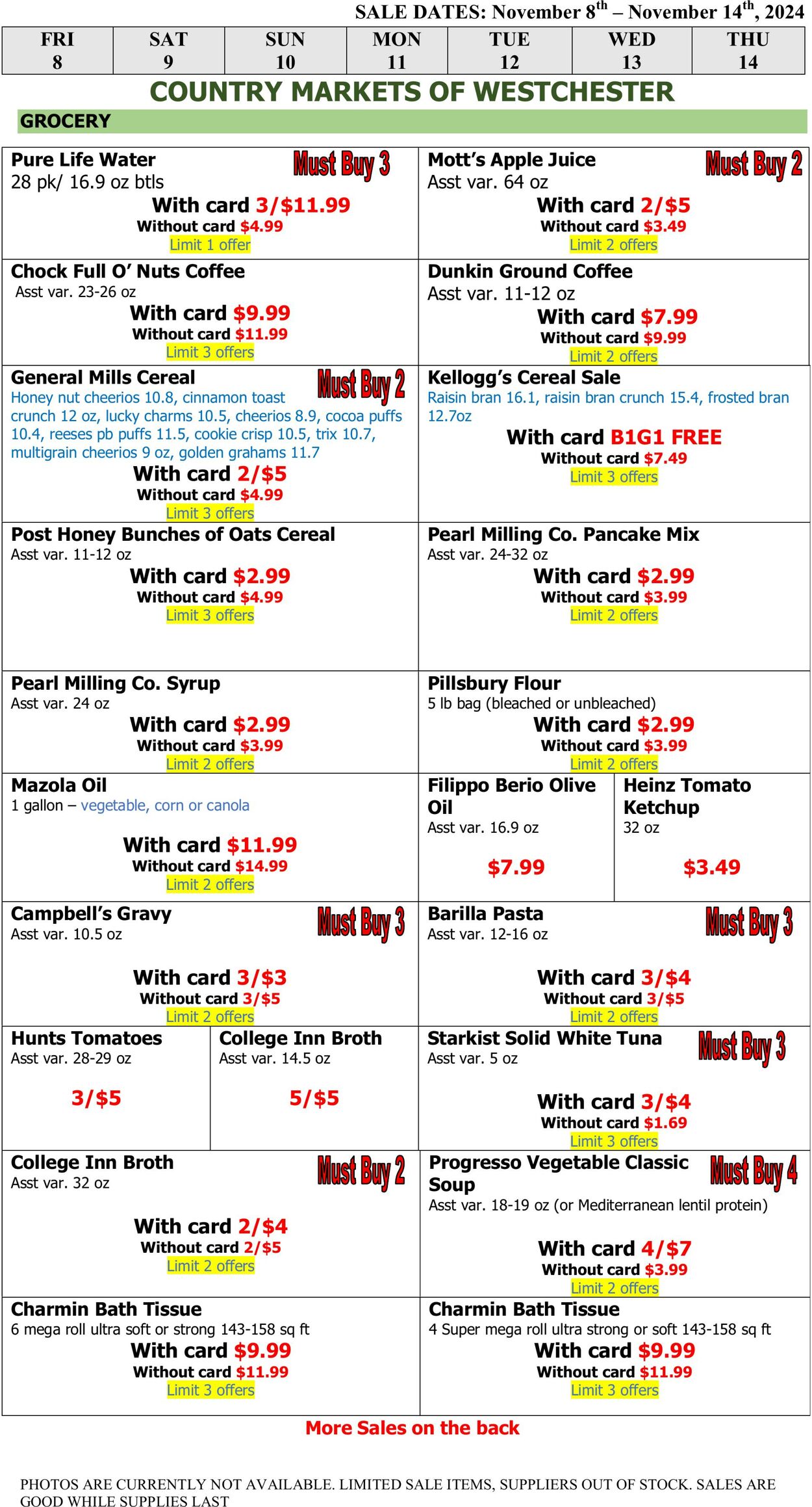 Weekly ad Country Markets of Westchester 11/08/2024 - 11/14/2024