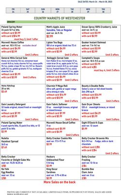 Weekly ad Country Markets of Westchester 03/24/2023 - 03/30/2023