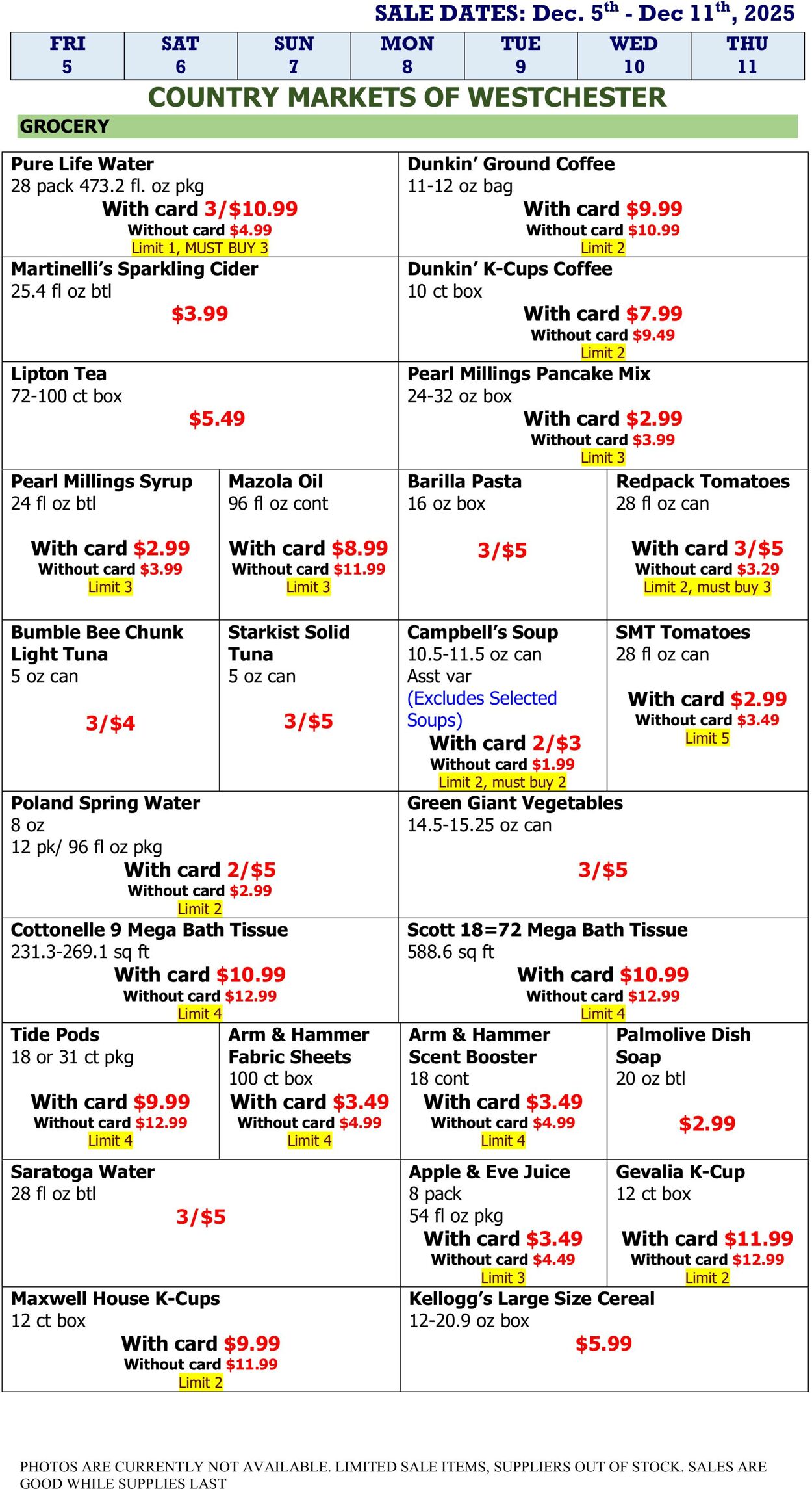 Weekly ad Country Markets of Westchester 12/05/2025 - 12/11/2025