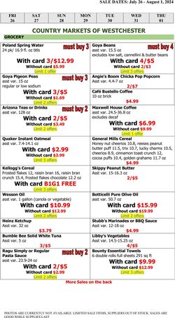 Weekly ad Country Markets of Westchester 07/26/2024 - 08/01/2024