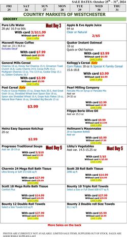 Weekly ad Country Markets of Westchester 10/25/2024 - 10/31/2024