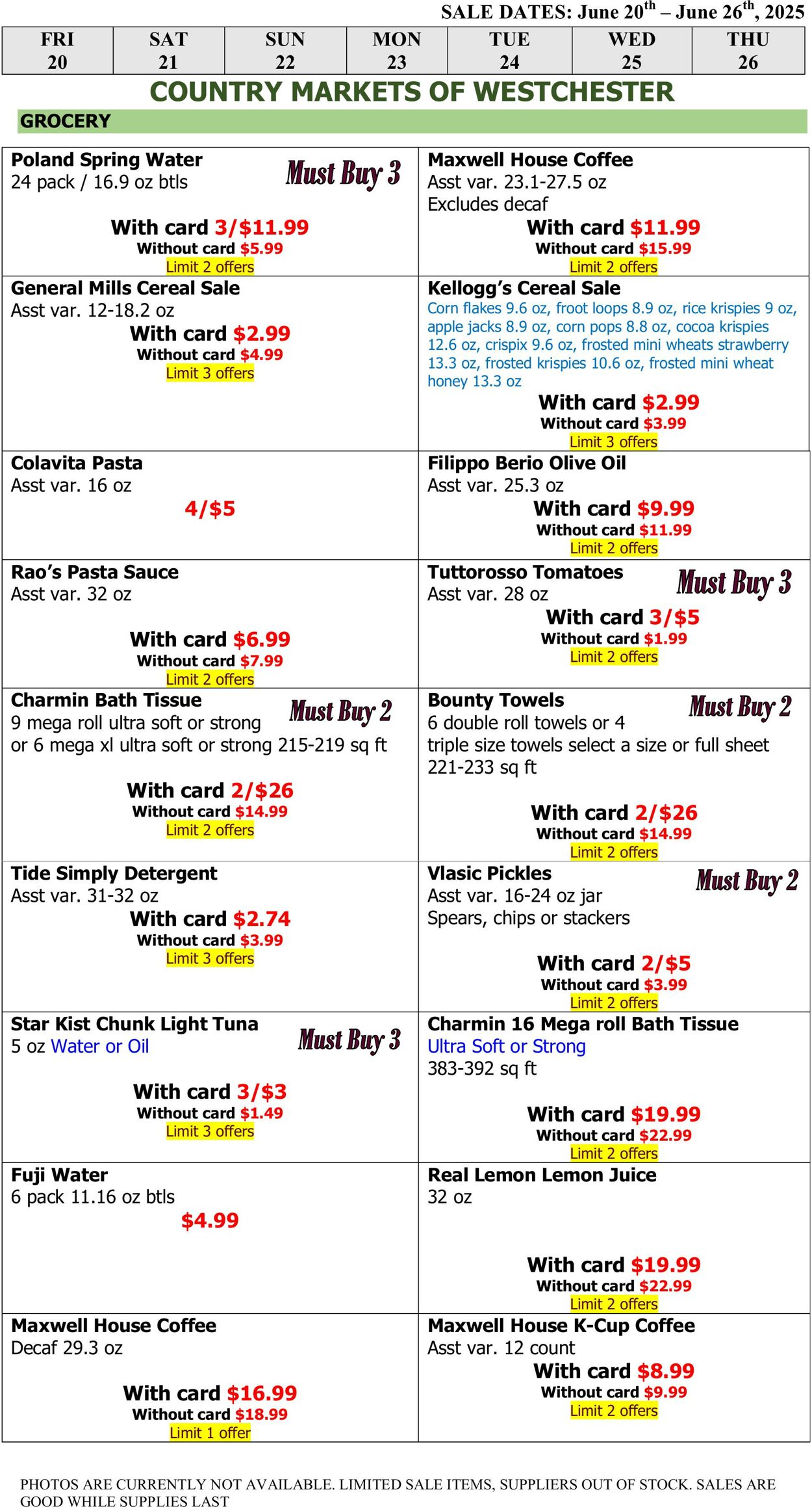 Weekly ad Country Markets of Westchester 06/20/2025 - 06/26/2025