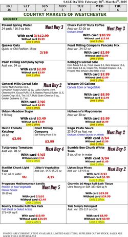 Weekly ad Country Markets of Westchester 12/20/2024 - 01/02/2025