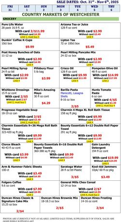 Weekly ad Country Markets of Westchester 10/31/2025 - 11/06/2025