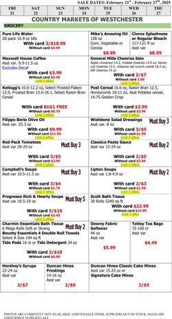 Weekly ad Country Markets of Westchester 12/20/2024 - 01/02/2025