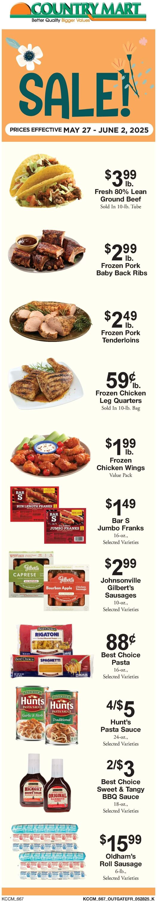 Weekly ad Country Mart 05/27/2025 - 06/02/2025