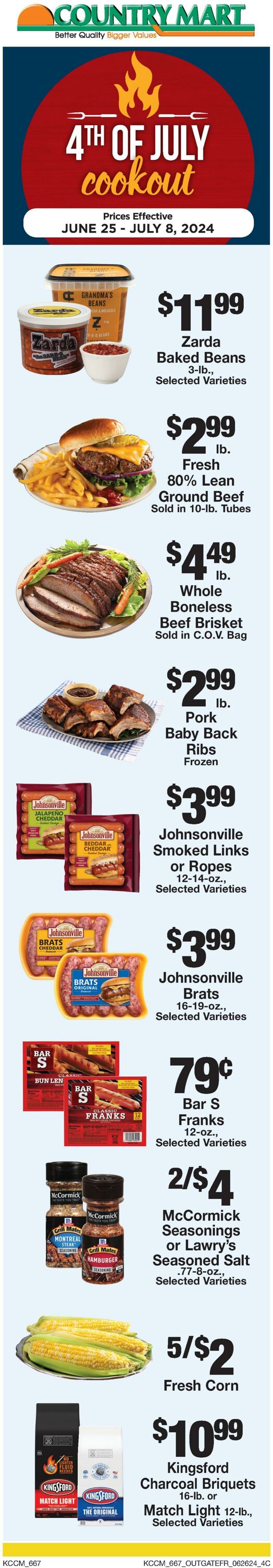 Weekly ad Country Mart 06/25/2024 - 07/01/2024