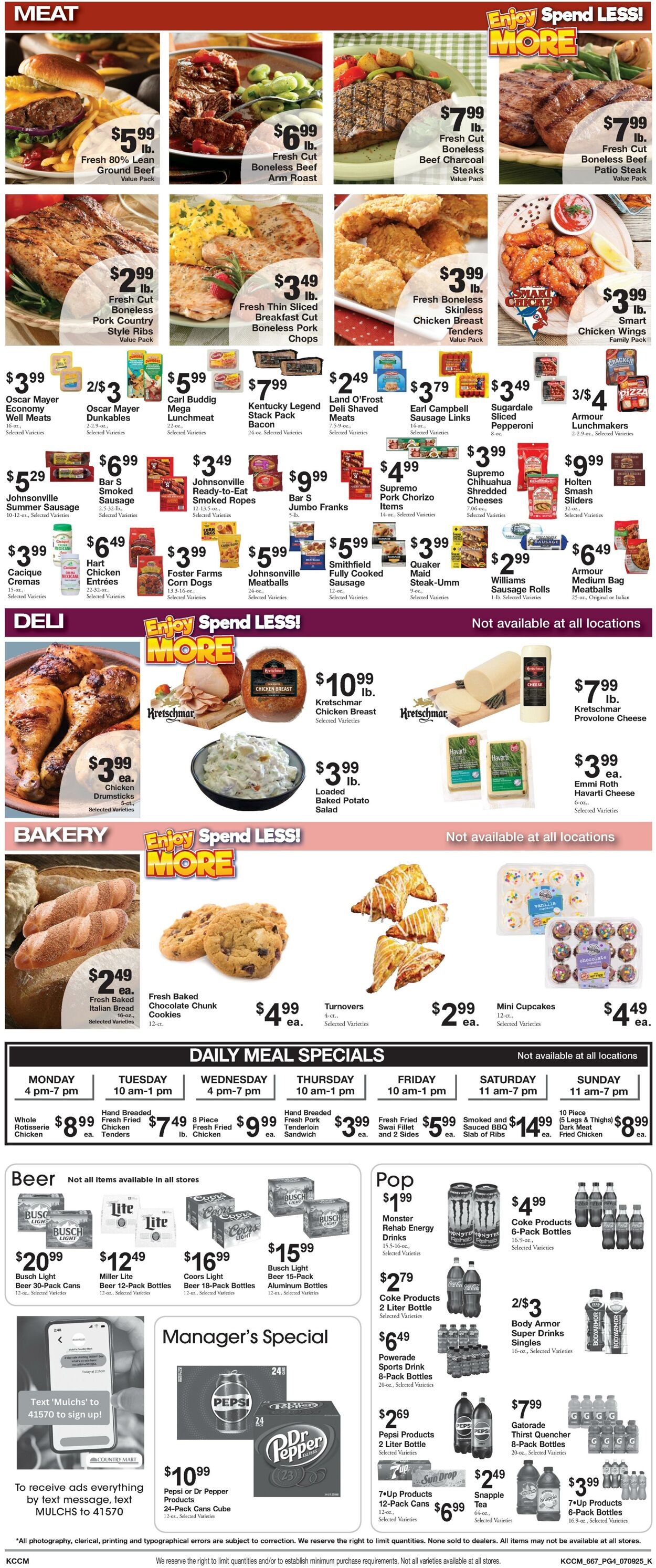 Weekly ad Country Mart 07/08/2025 - 07/14/2025