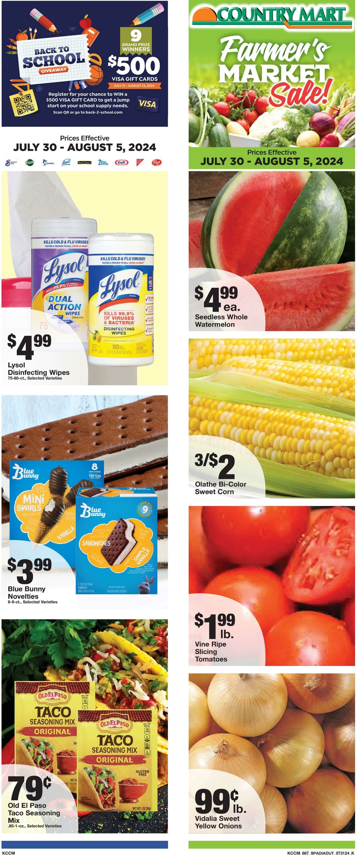 Weekly ad Country Mart 07/30/2024 - 08/05/2024