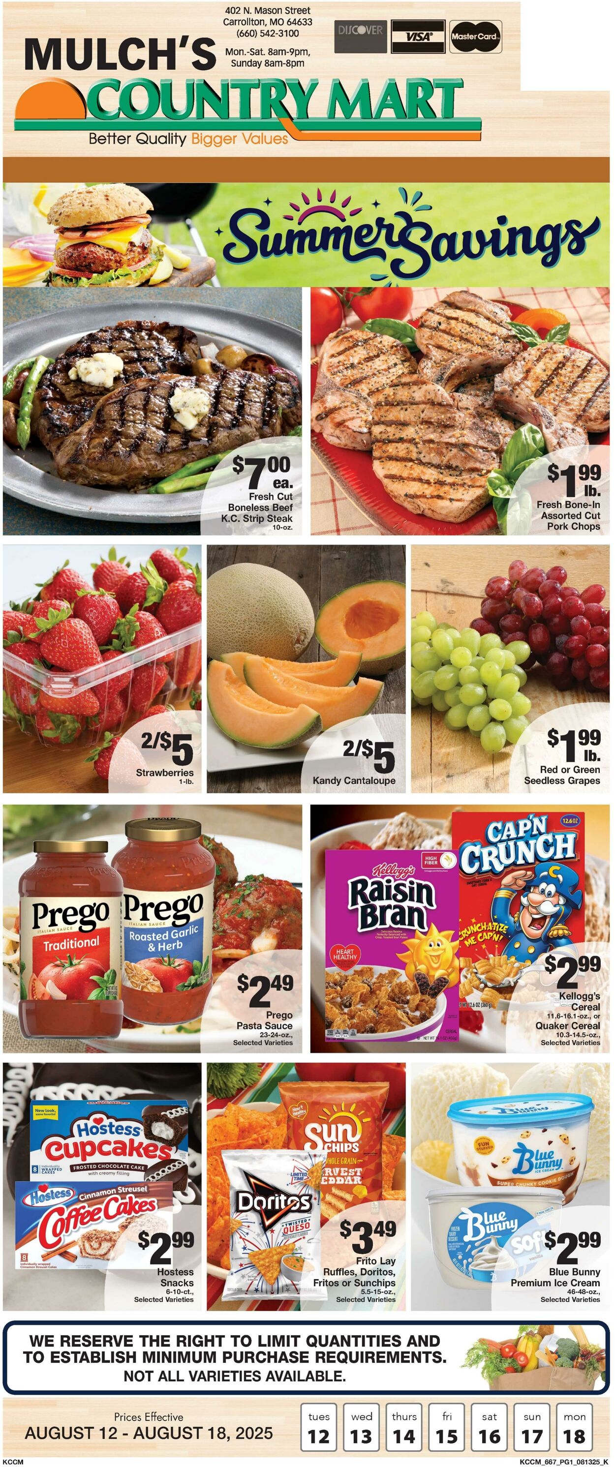 Weekly ad Country Mart 08/12/2025 - 08/18/2025