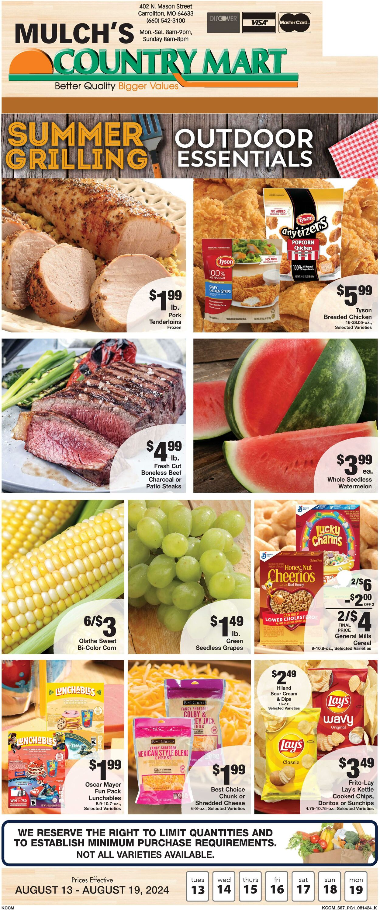 Weekly ad Country Mart 08/13/2024 - 08/19/2024