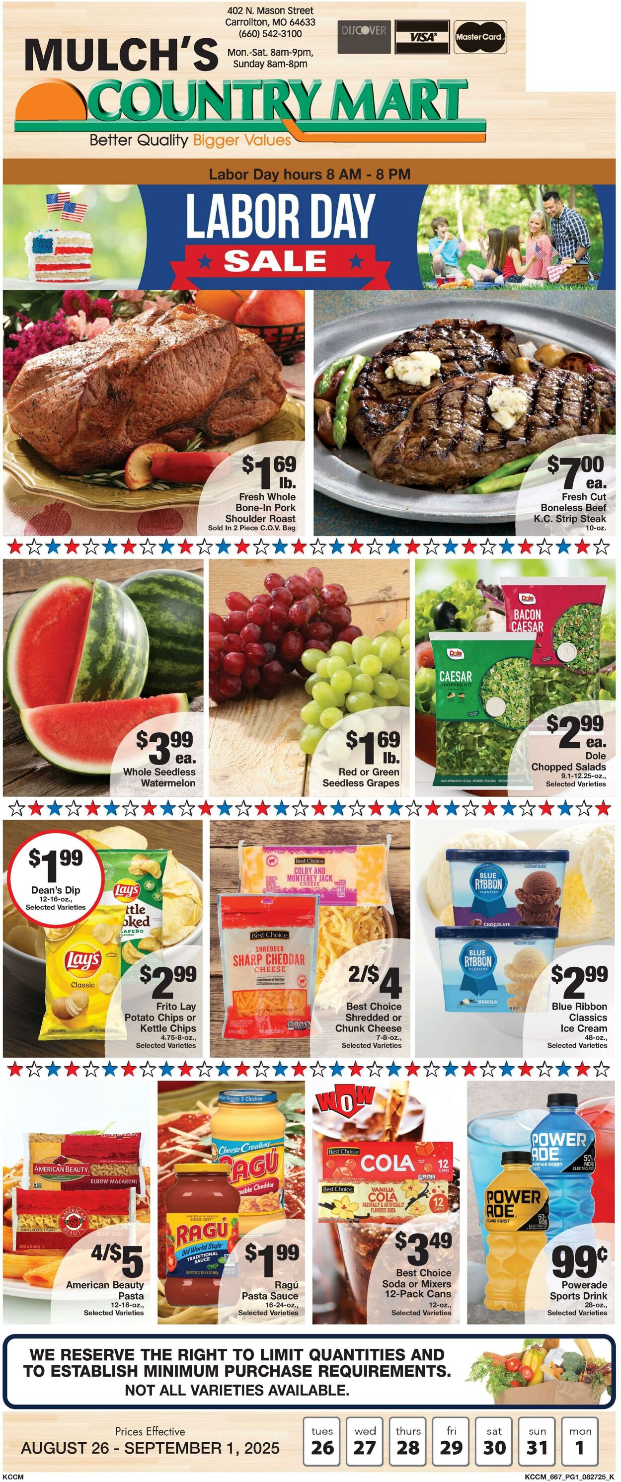 Weekly ad Country Mart 08/26/2025 - 09/01/2025