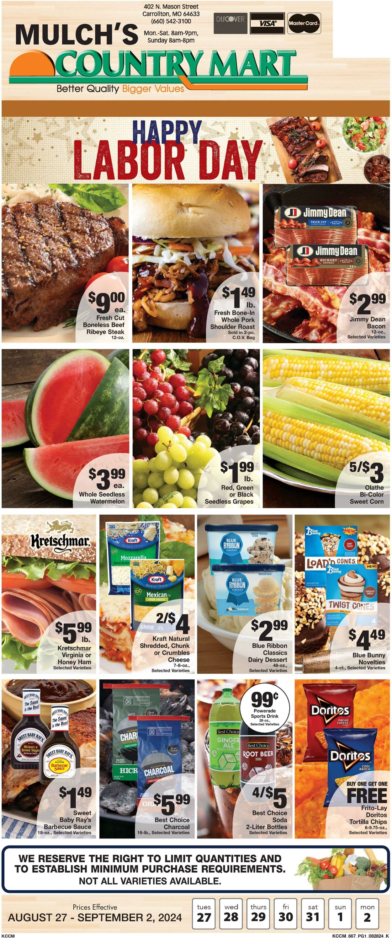 Weekly ad Country Mart 08/27/2024 - 09/02/2024