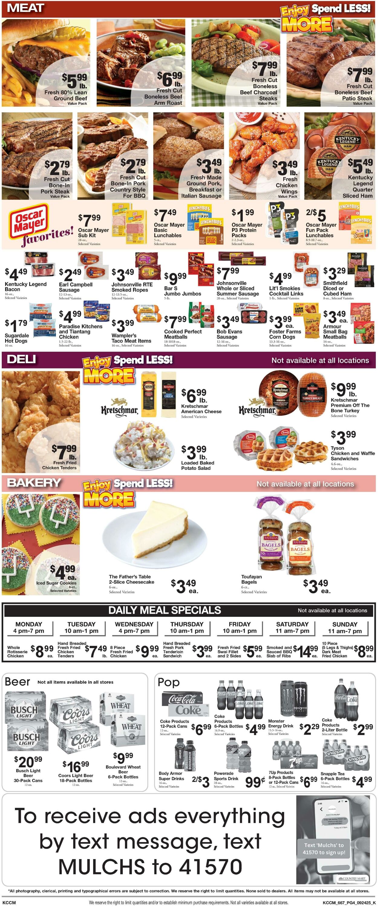Weekly ad Country Mart 09/23/2025 - 09/29/2025