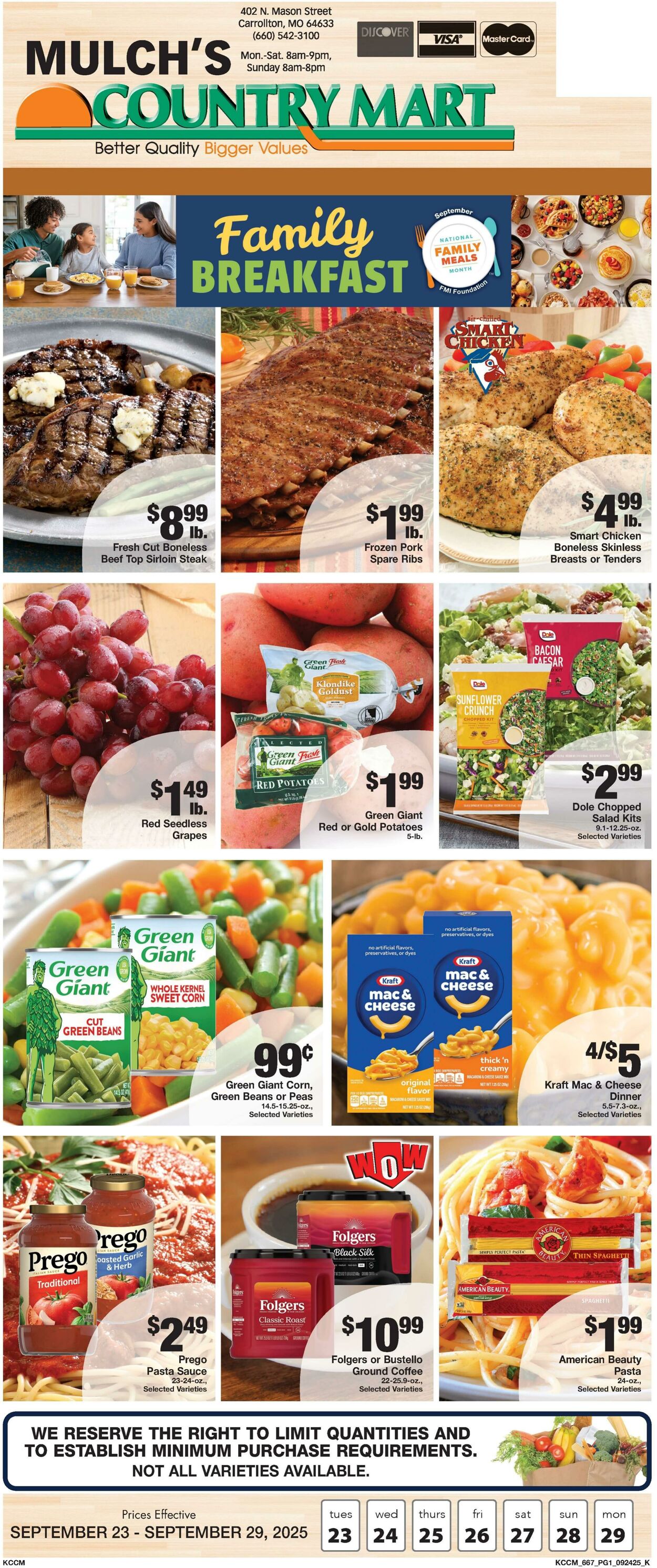 Weekly ad Country Mart 09/23/2025 - 09/29/2025