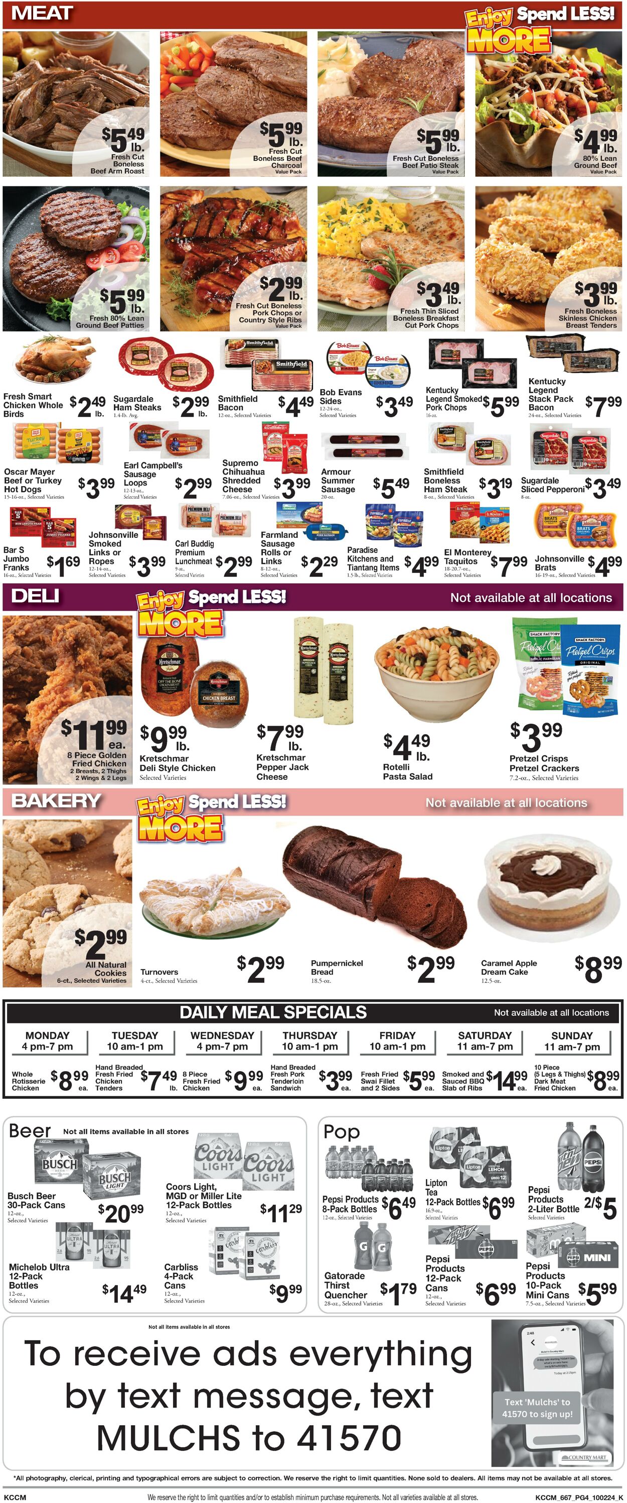 Weekly ad Country Mart 10/01/2024 - 10/07/2024