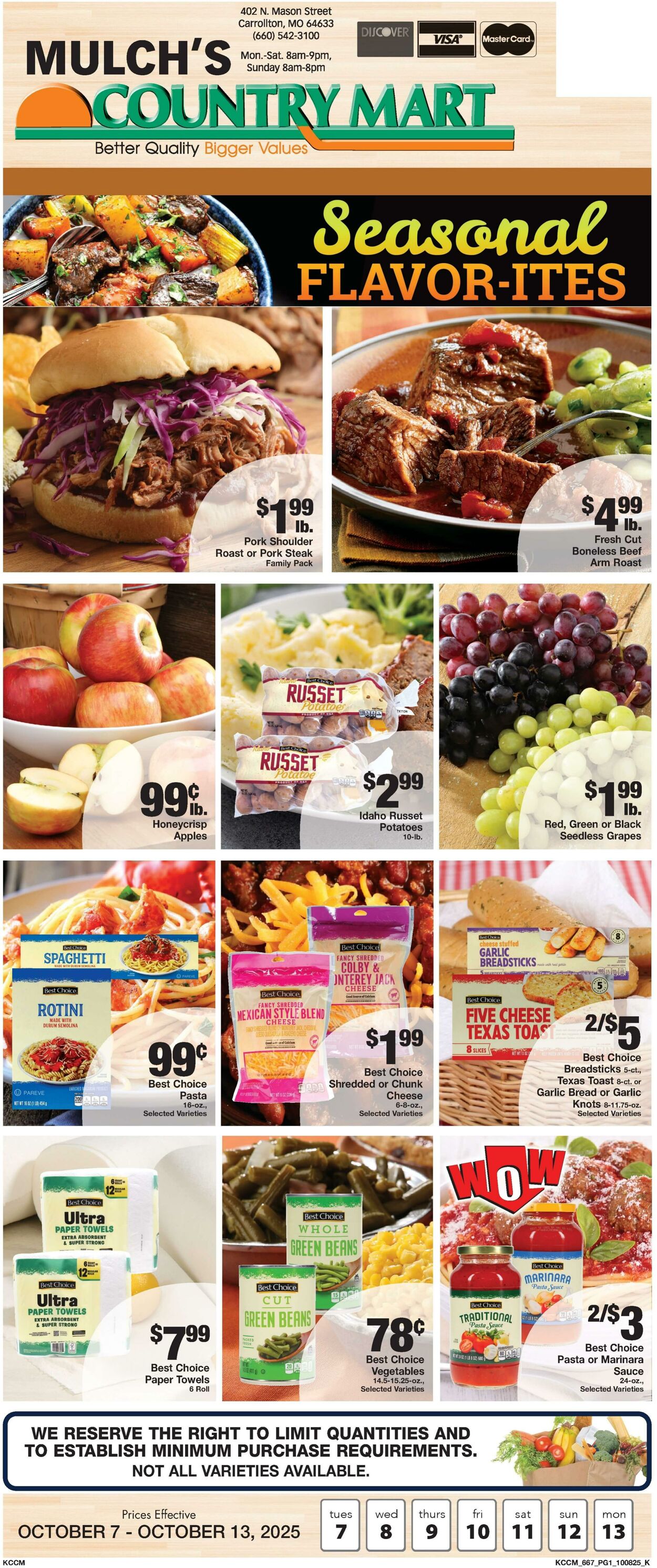 Weekly ad Country Mart 10/07/2025 - 10/13/2025