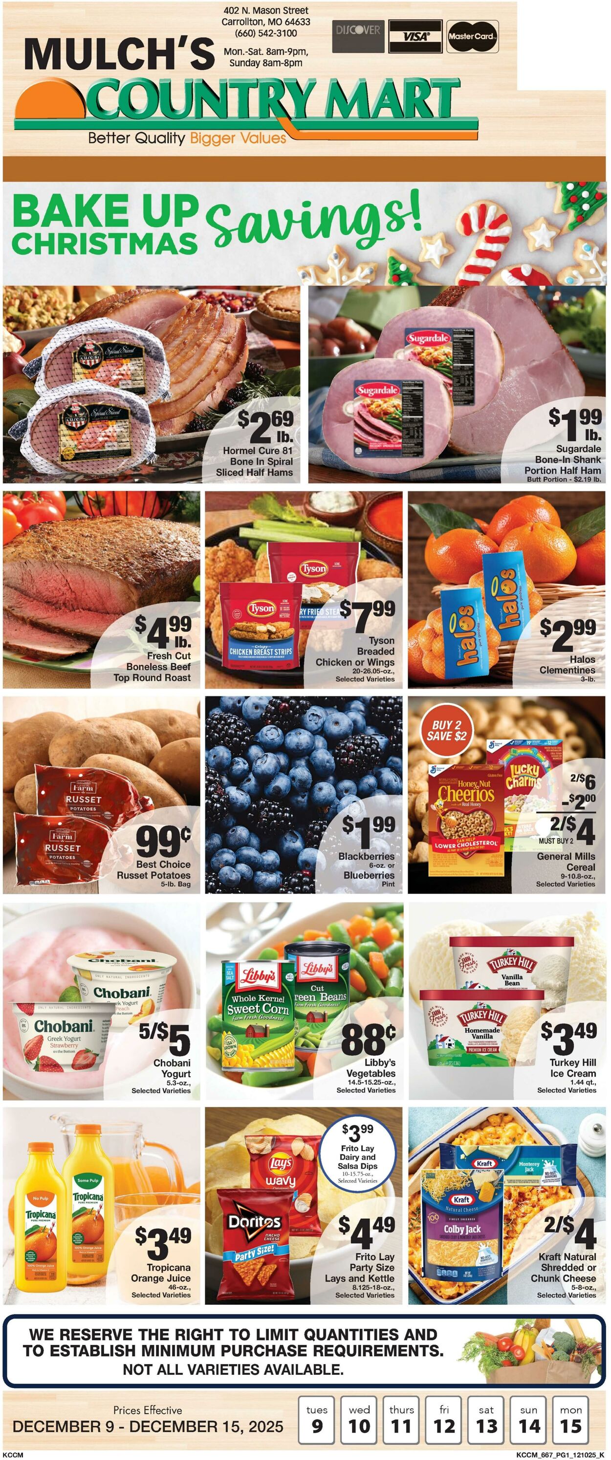 Weekly ad Country Mart 12/09/2025 - 12/15/2025
