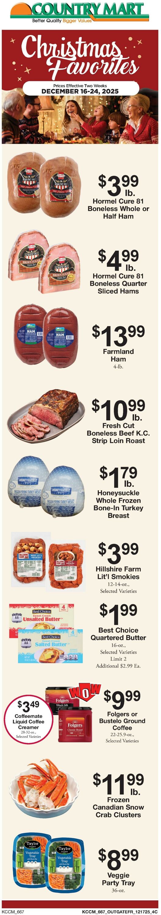 Weekly ad Country Mart 12/16/2025 - 12/22/2025