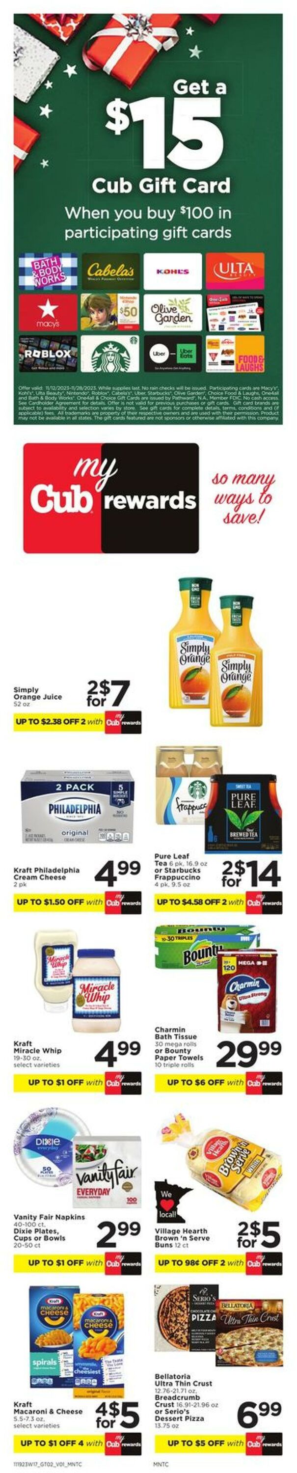 Weekly ad Cub Foods 11/19/2023 - 11/25/2023