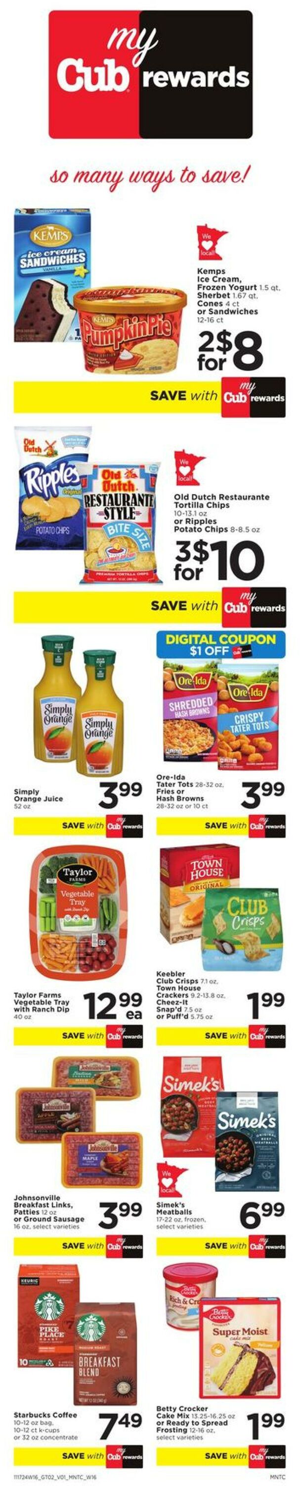 Weekly ad Cub Foods 11/17/2024 - 11/23/2024