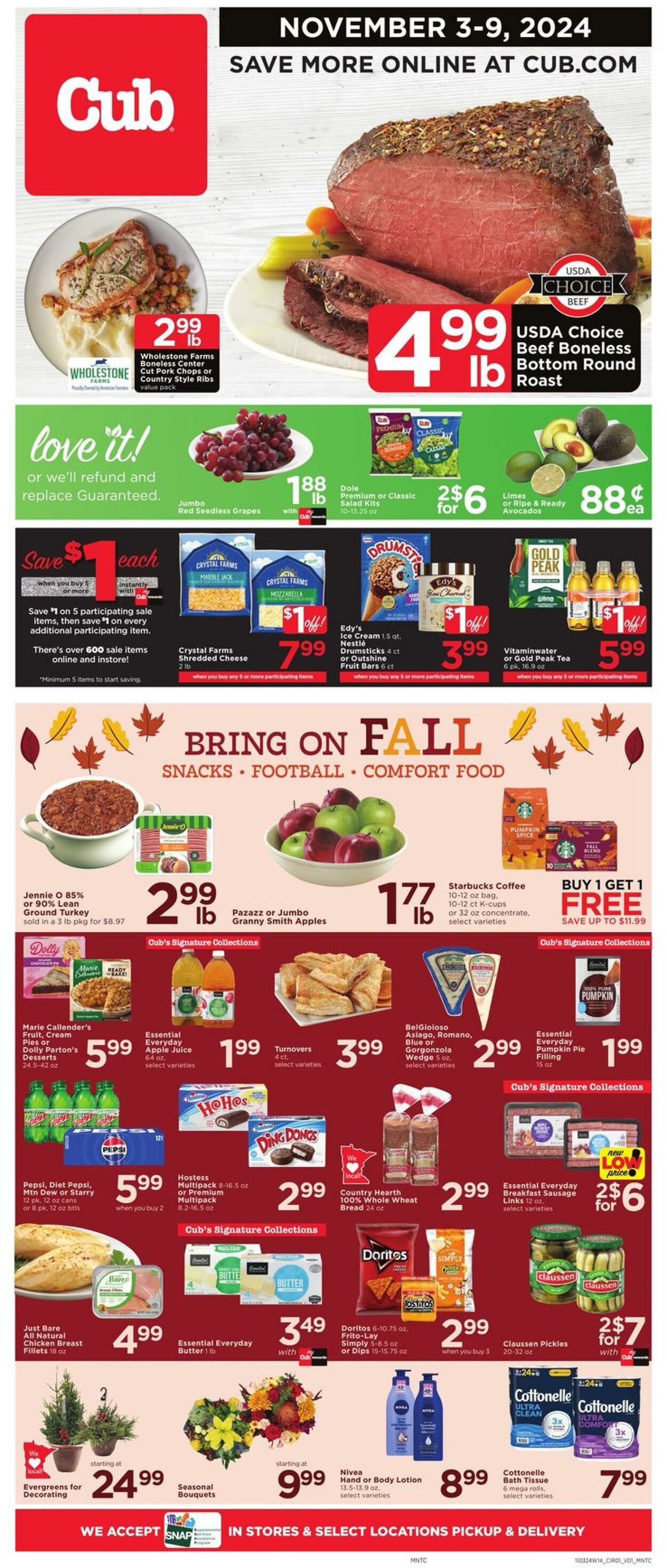 Weekly ad Cub Foods 11/03/2024 - 11/09/2024