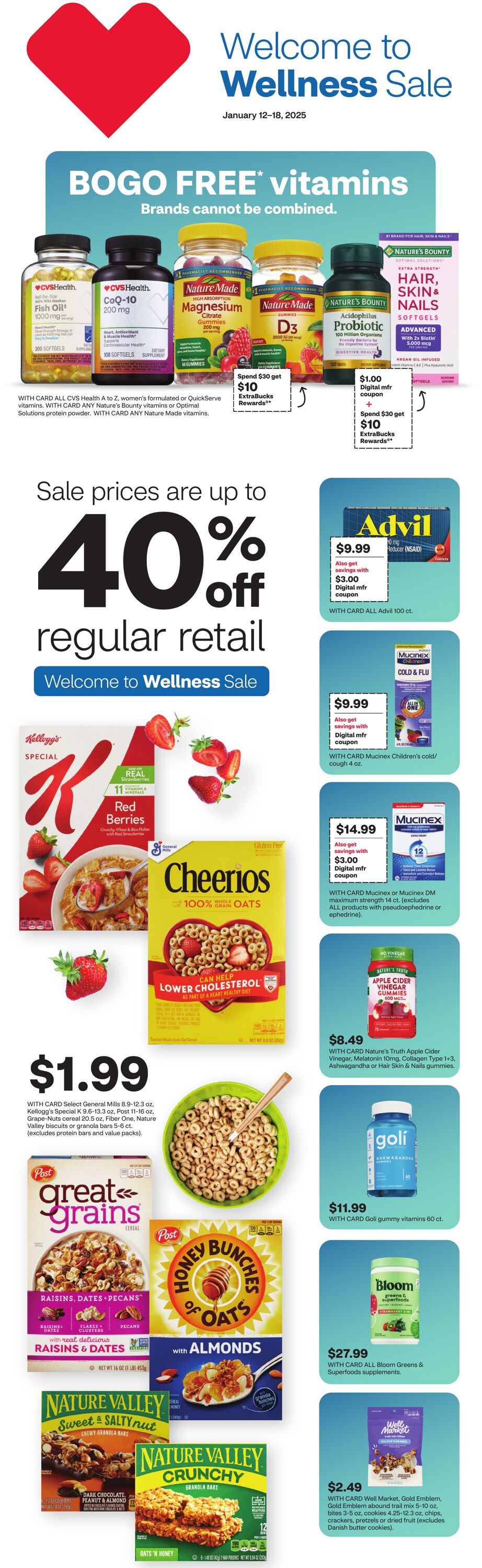 Weekly ad CVS Pharmacy 01/12/2025 - 01/18/2025