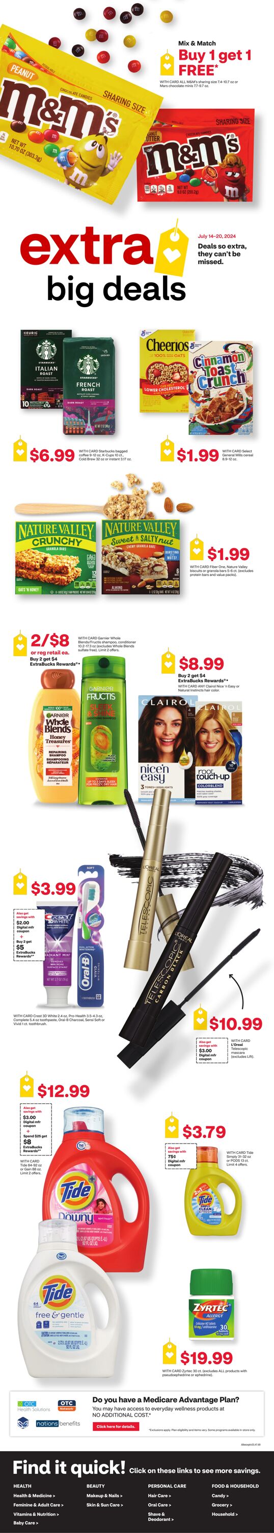 Weekly ad CVS Pharmacy 07/14/2024 - 07/20/2024