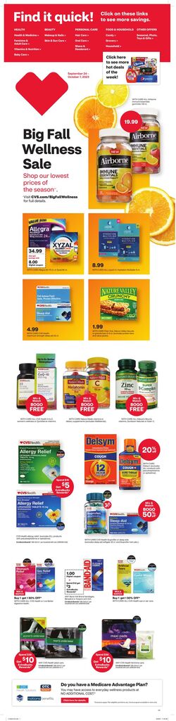 Weekly ad CVS Pharmacy 09/24/2023 - 09/30/2023
