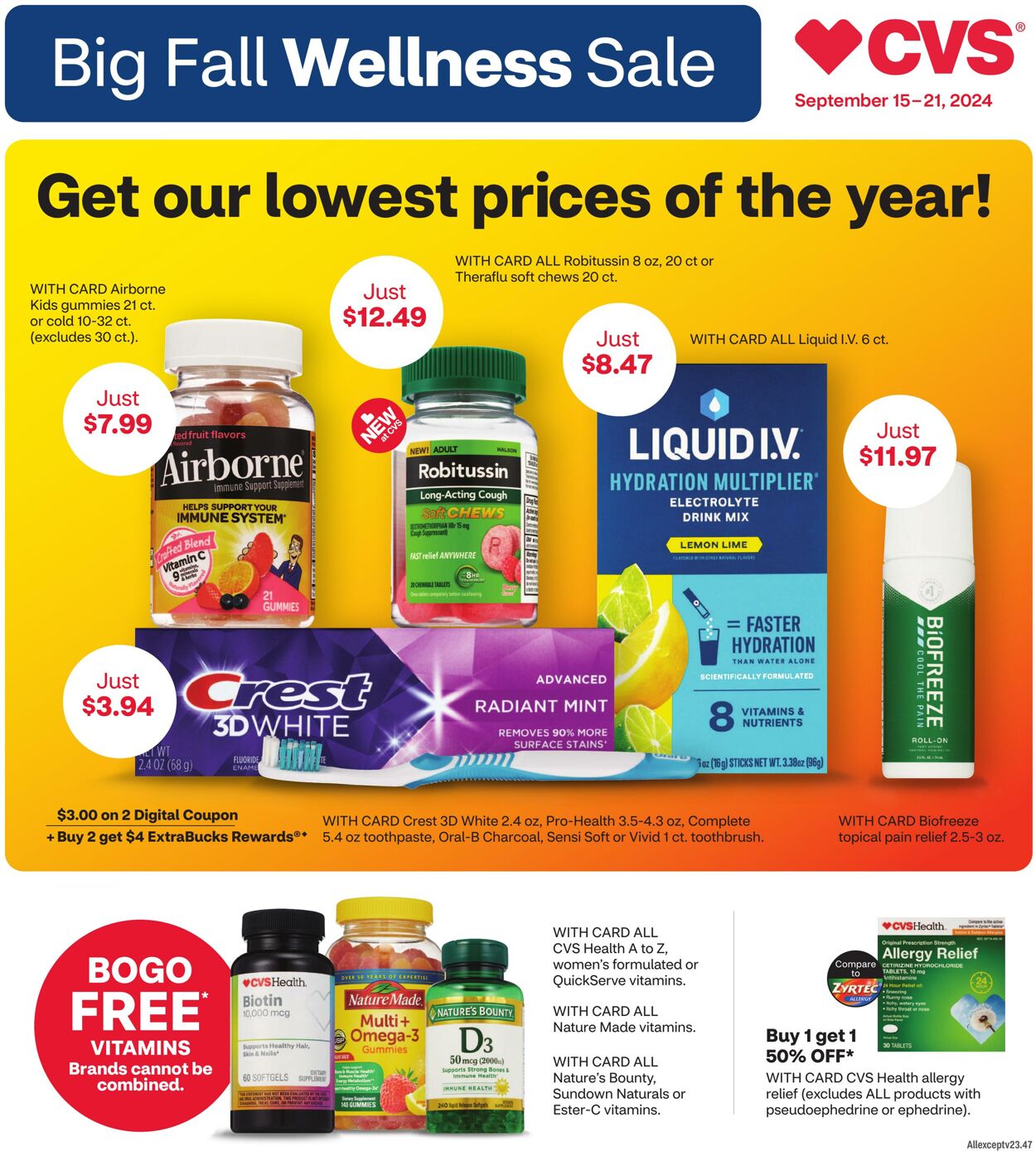 Weekly ad CVS Pharmacy 09/15/2024 - 09/21/2024