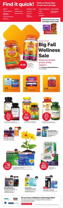 Weekly ad CVS Pharmacy 10/15/2023 - 10/21/2023