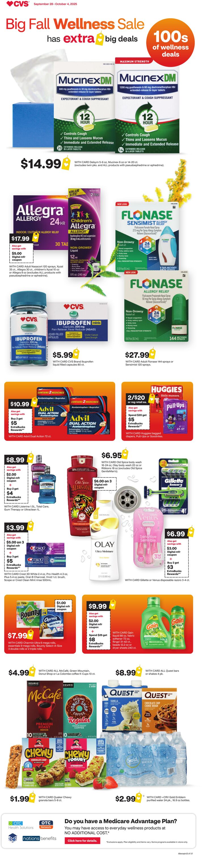 Weekly ad CVS Pharmacy 09/28/2025 - 10/04/2025