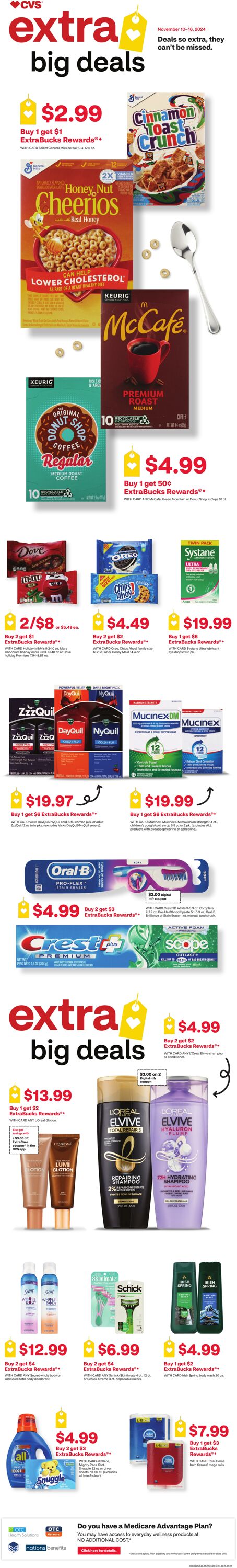 Weekly ad CVS Pharmacy 11/10/2024 - 11/16/2024