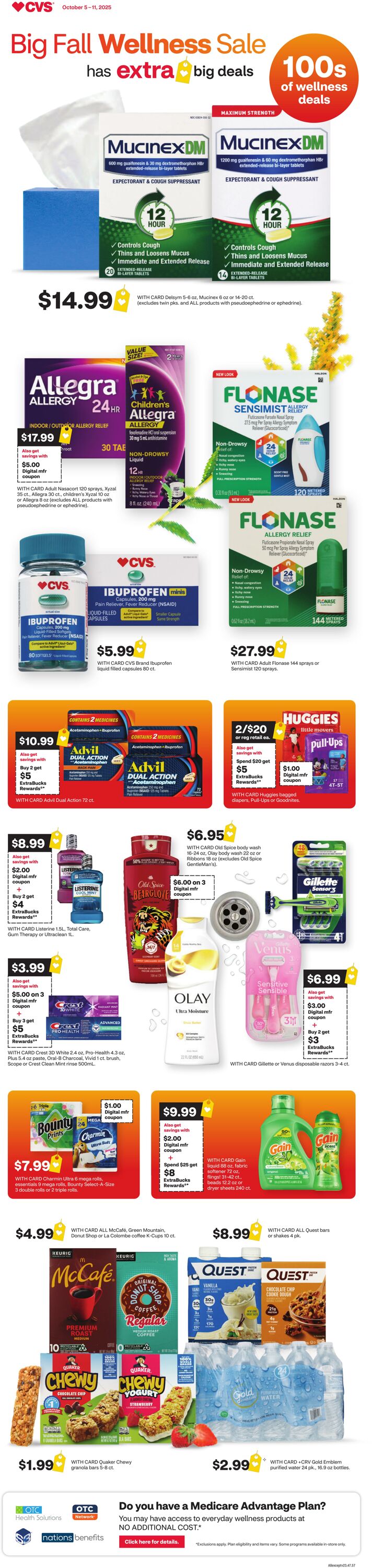 Weekly ad CVS Pharmacy 10/05/2025 - 10/11/2025