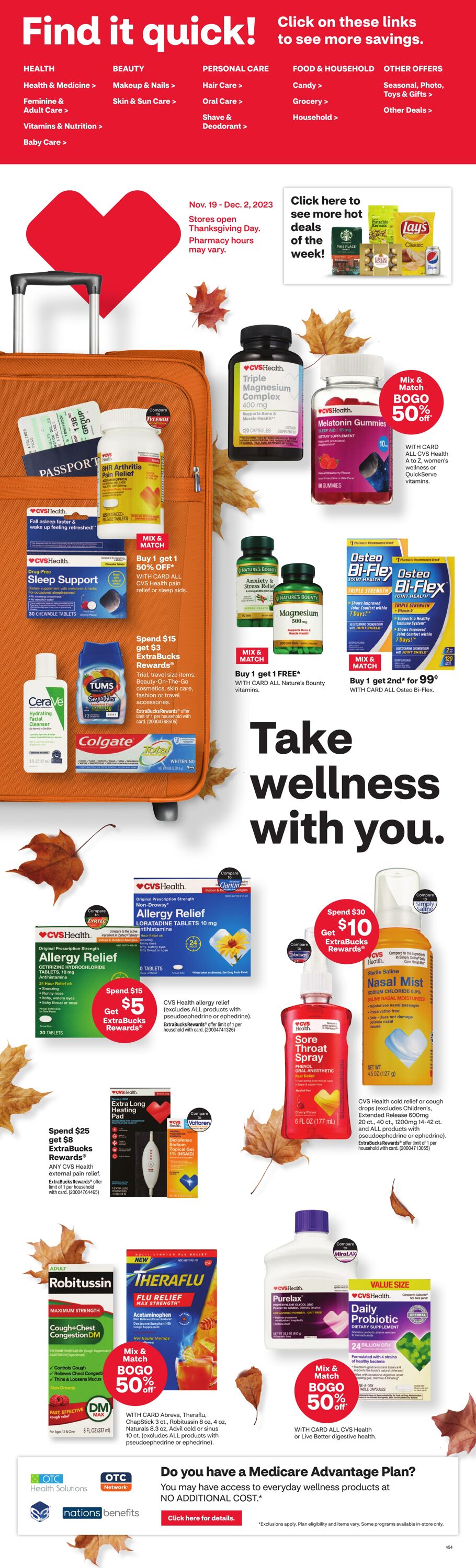 Weekly ad CVS Pharmacy 11/19/2023 - 11/25/2023