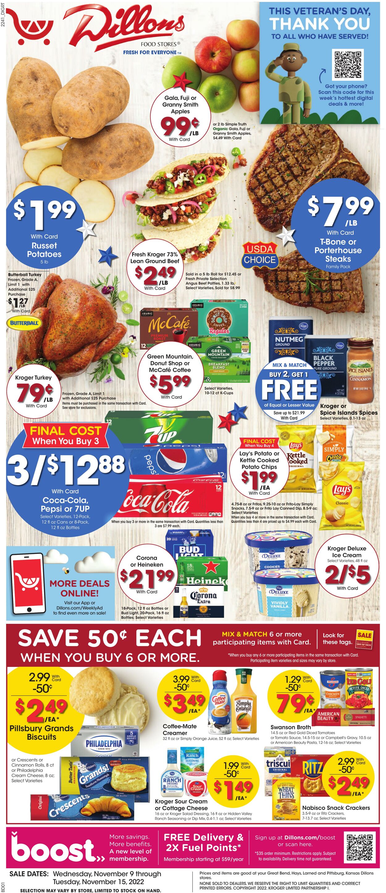 Weekly ad Dillons 11/09/2022 - 11/15/2022