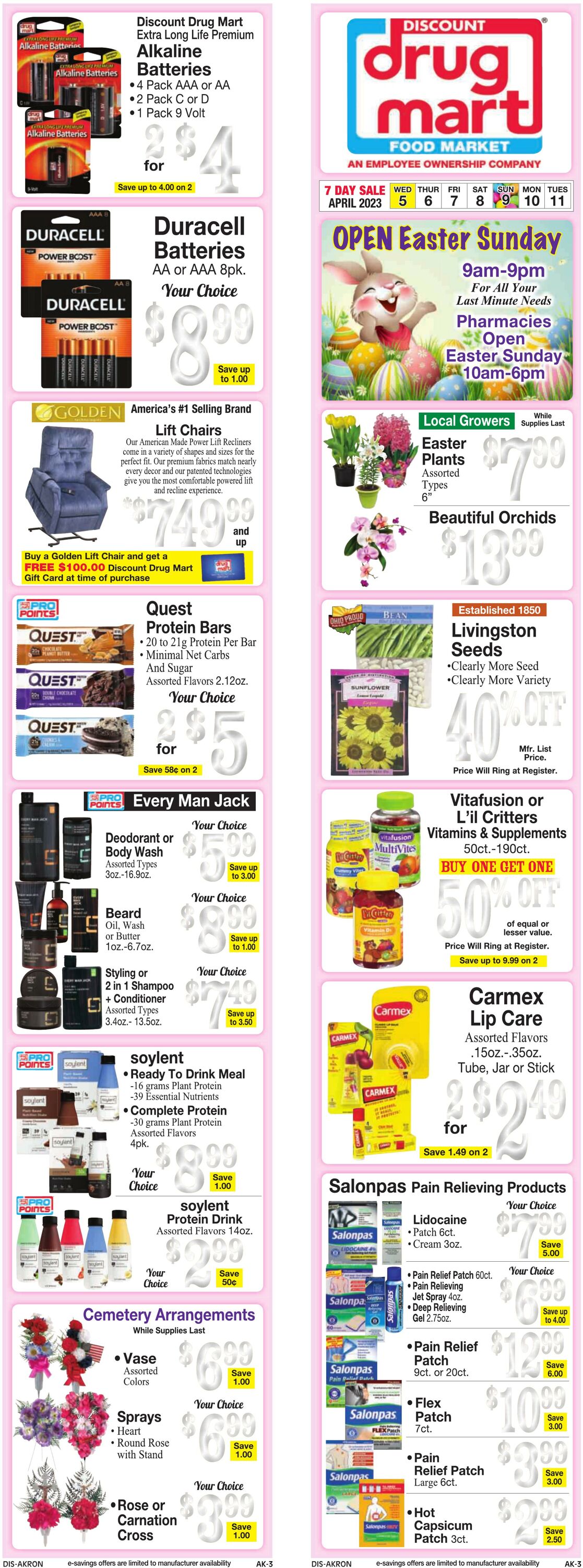 Weekly ad Discount Drug Mart 04/05/2023 - 04/11/2023