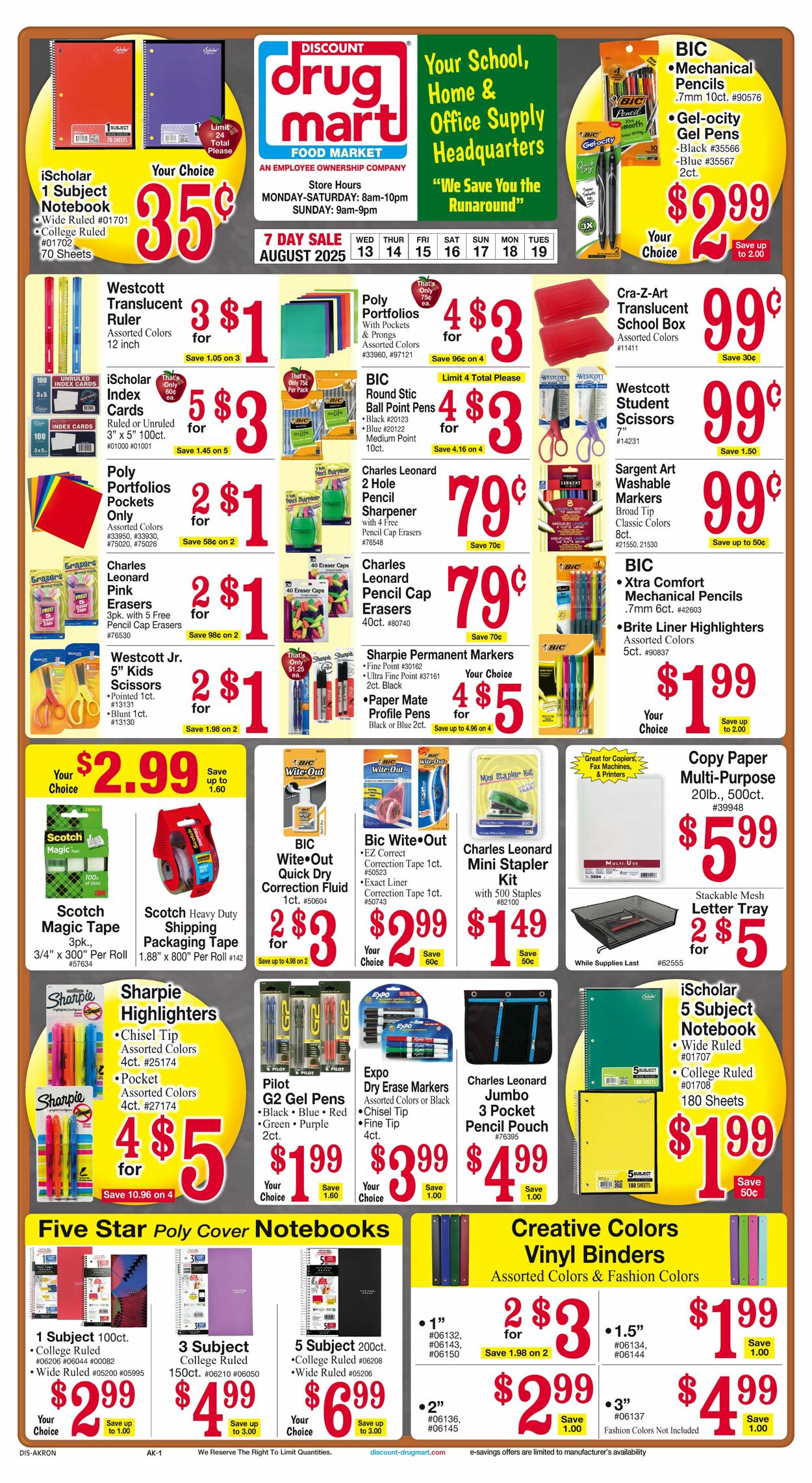 Weekly ad Discount Drug Mart 08/06/2025 - 08/20/2025