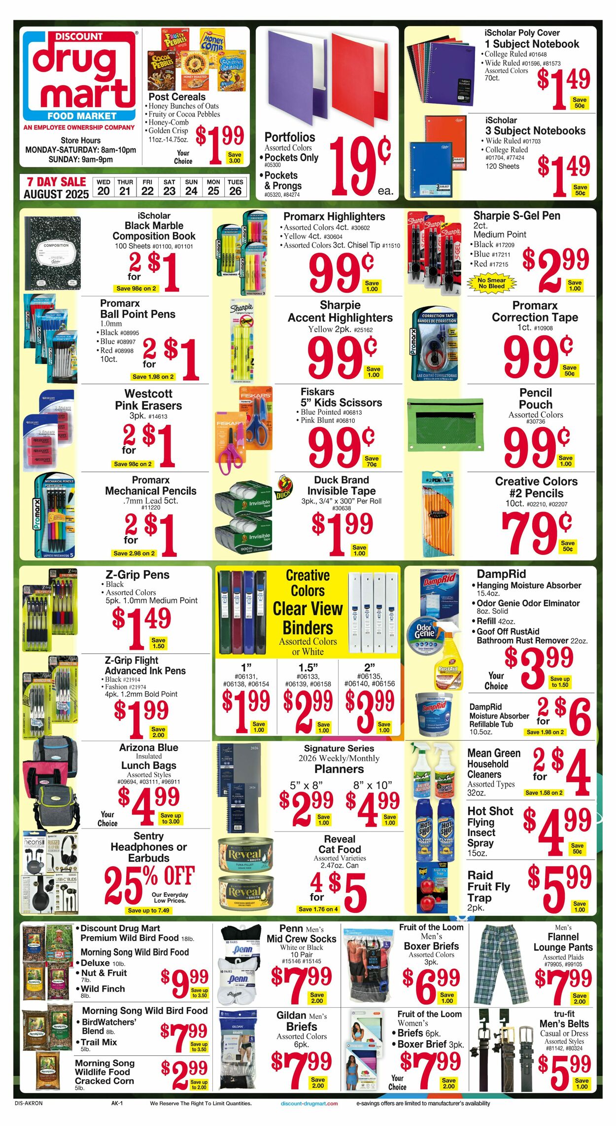 Weekly ad Discount Drug Mart 08/25/2025 - 09/01/2025