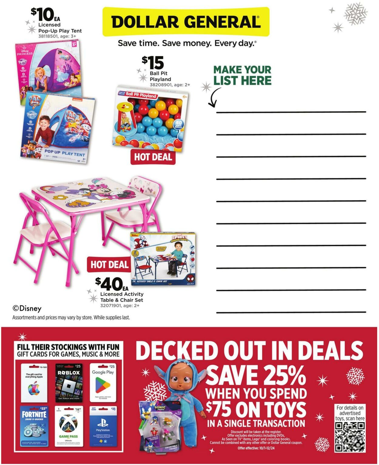 Weekly ad Dollar General 10/21/2024 - 12/24/2024