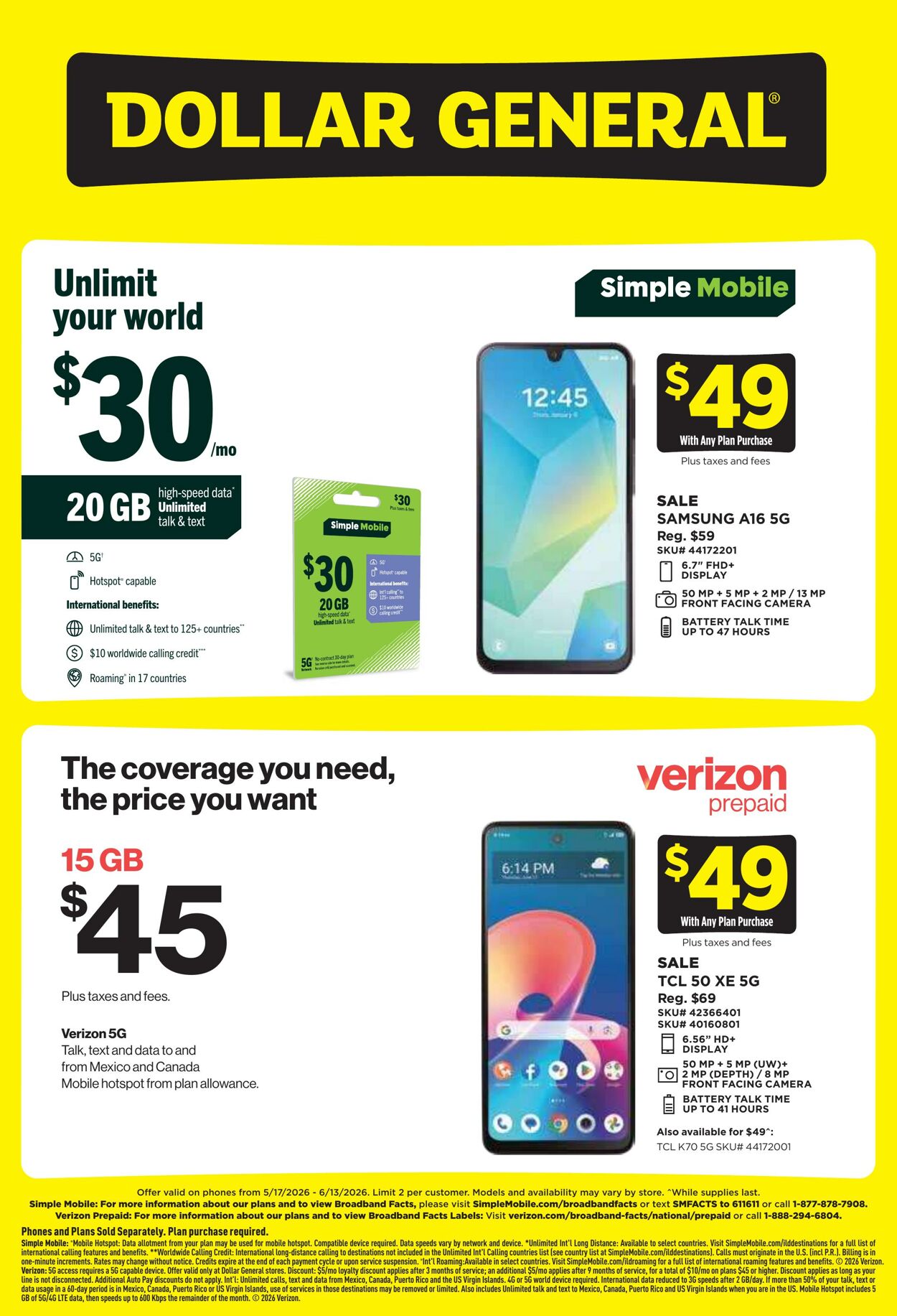 Weekly ad Dollar General 05/17/2026 - 06/13/2026