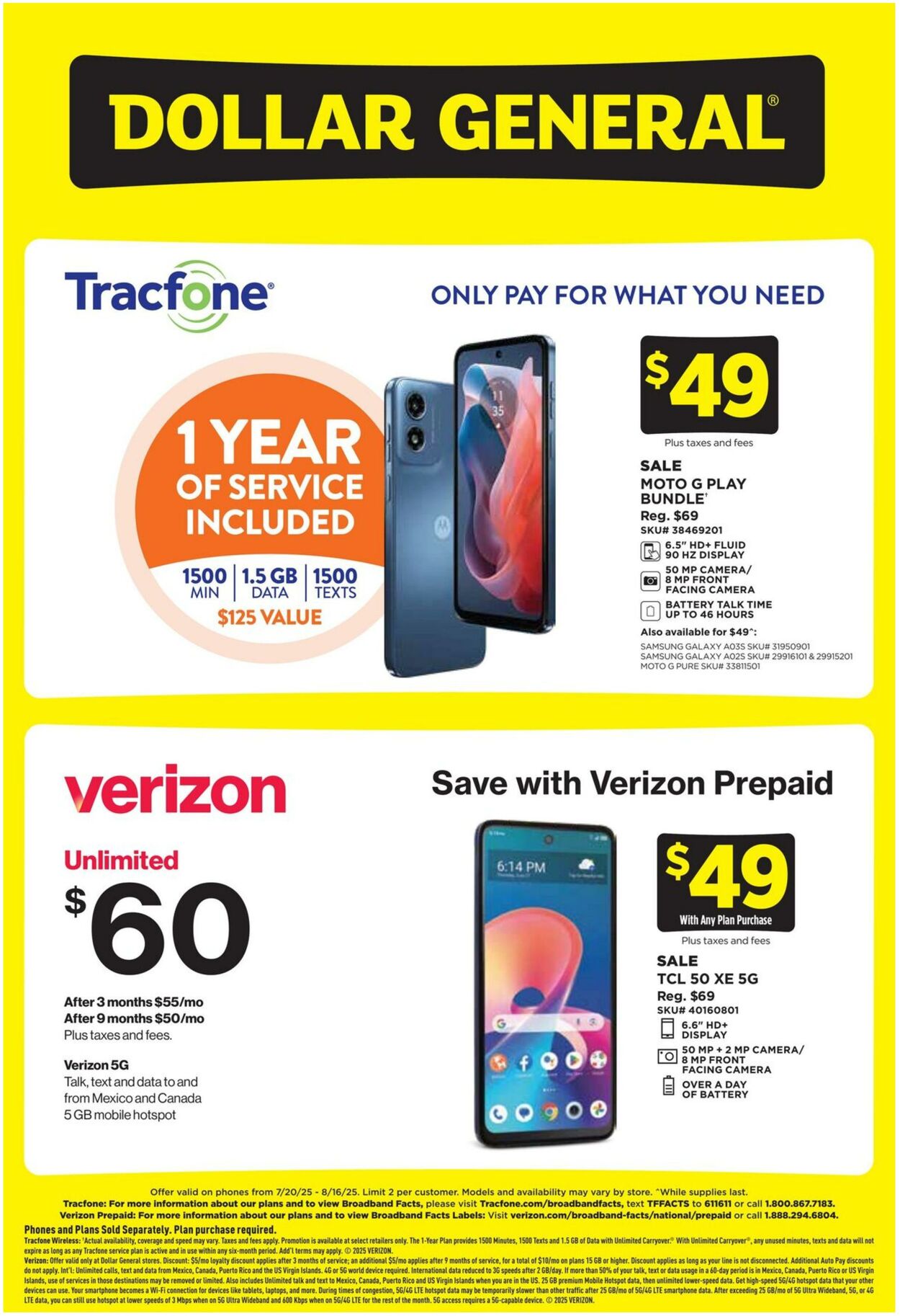 Weekly ad Dollar General 07/20/2025 - 08/16/2025
