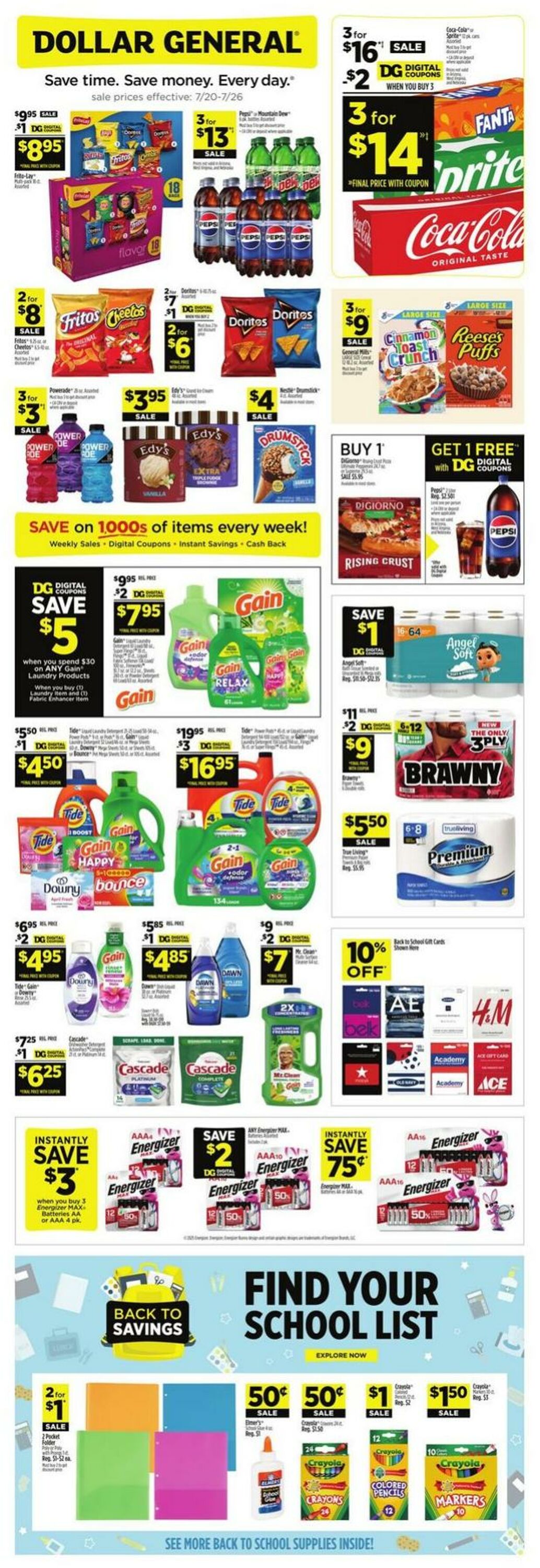 Weekly ad Dollar General 07/20/2025 - 07/26/2025