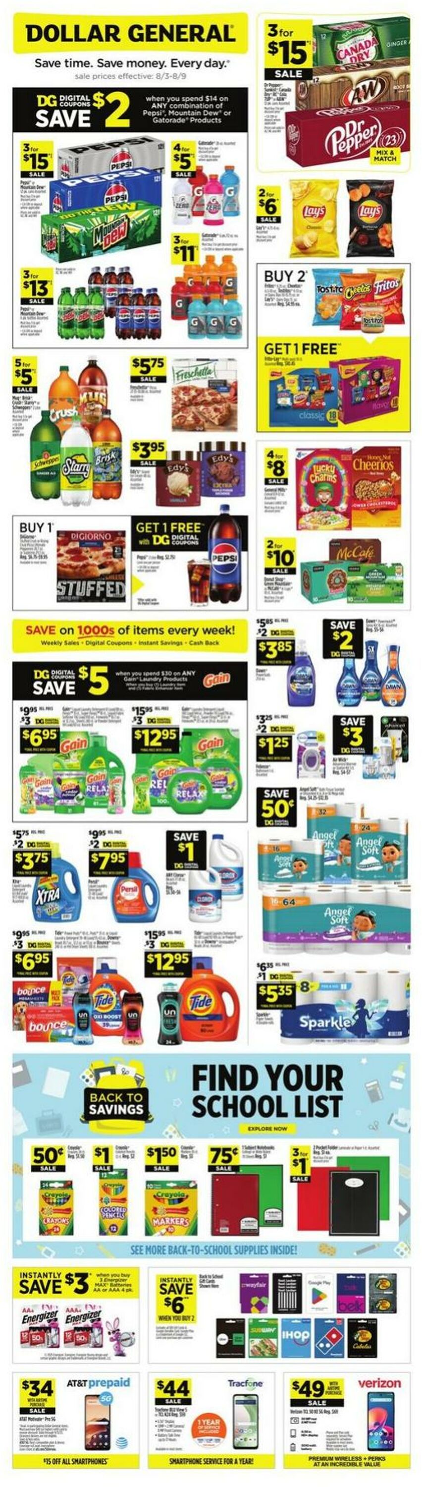 Weekly ad Dollar General 08/03/2025 - 08/09/2025