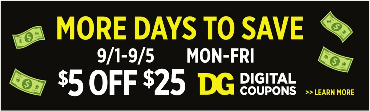 Weekly ad Dollar General 08/31/2025 - 09/06/2025