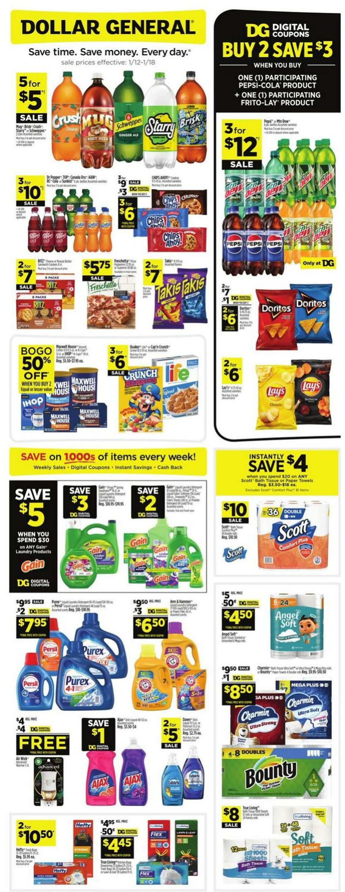 Weekly ad Dollar General 01/12/2025 - 01/18/2025