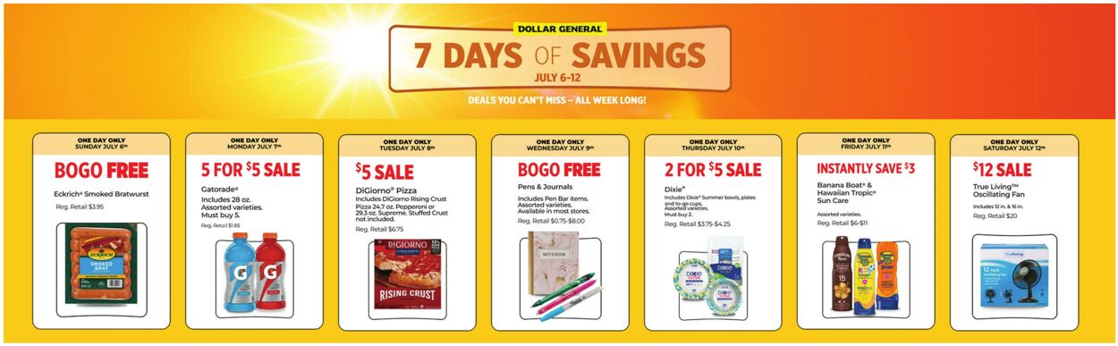 Weekly ad Dollar General 07/06/2025 - 07/12/2025