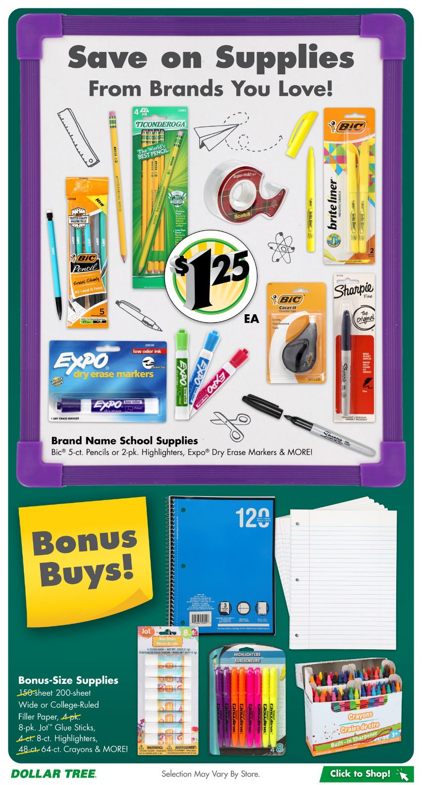 Weekly ad Dollar Tree 07/28/2024 - 08/17/2024