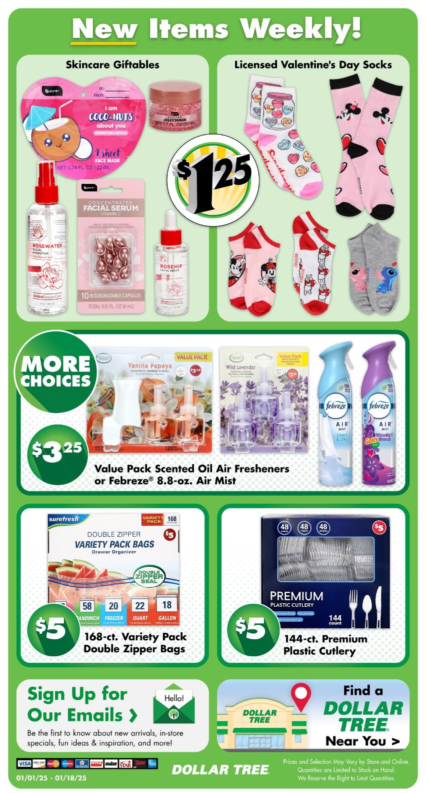 Weekly ad Dollar Tree 01/01/2025 - 01/18/2025