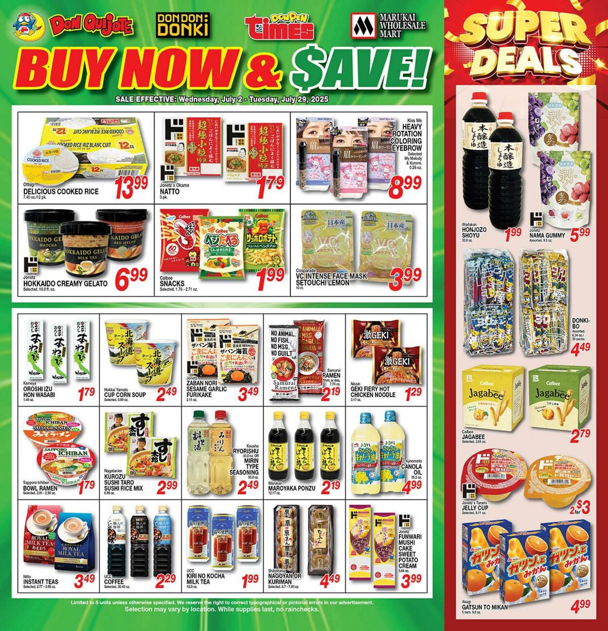 Weekly ad Don Quijote Hawaii 07/02/2025 - 07/29/2025